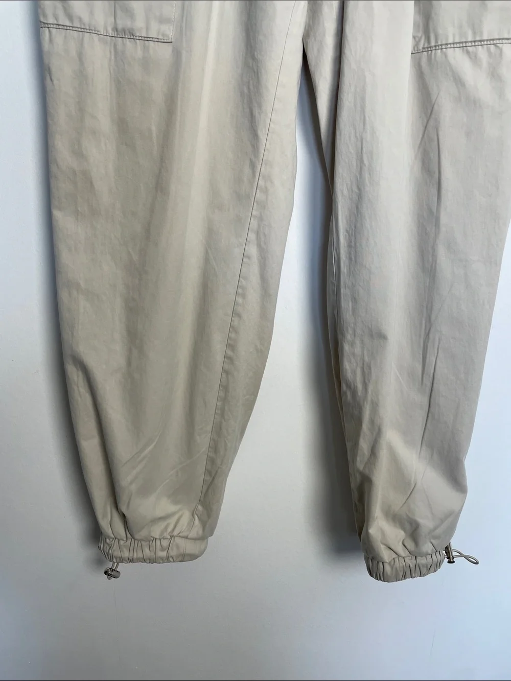 Mennace Men's XL Casual Khaki Drawstring Waist Ankle Cargo Jogger Relaxed Pants